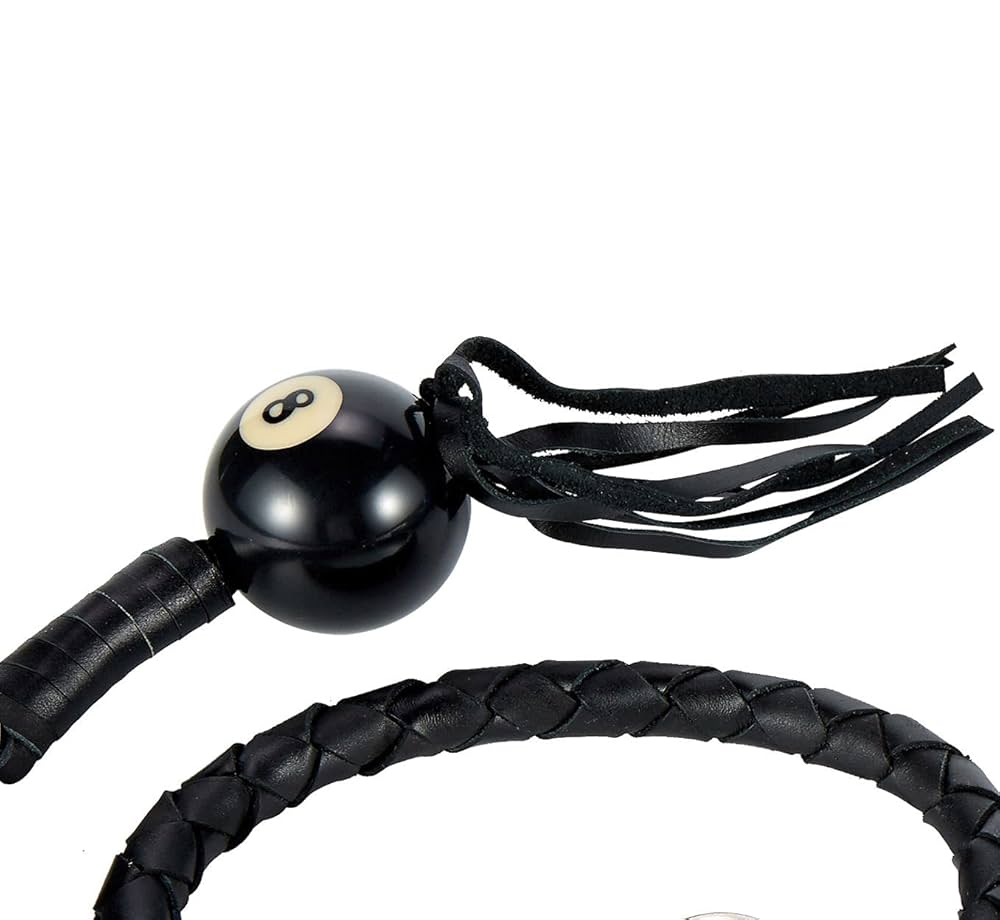 【新品】Get Back Whip ウィップ　36\"　銀黒 スカル 36
